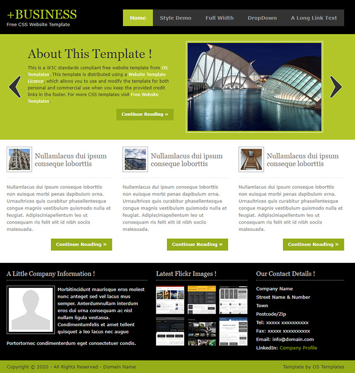 Free PlusBusiness Website Template