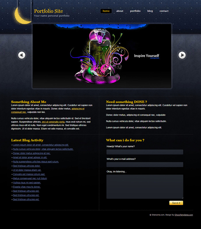 Free Portfolio Website Template
