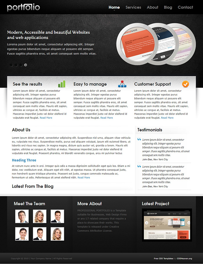 Free Portfolio Website Template - Free Website Templates, HTML5 & CSS ...