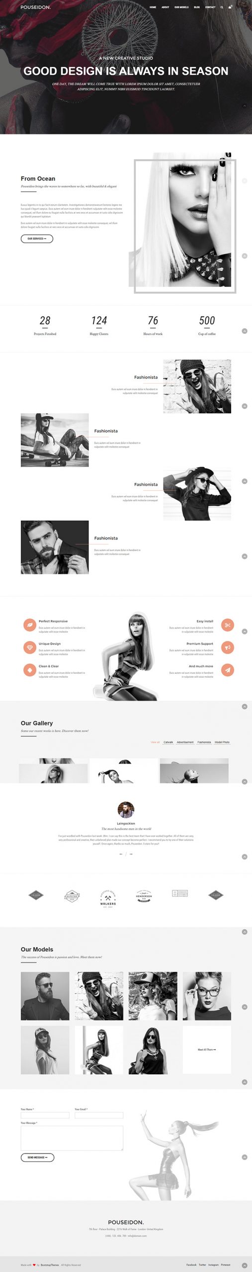 Free Pouseidon Website Template