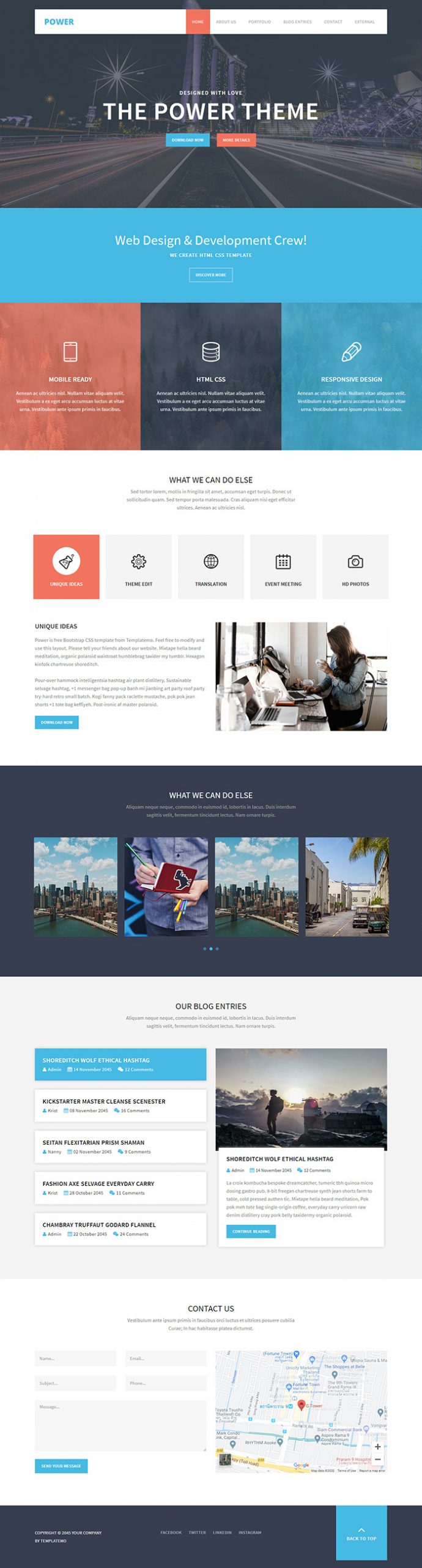 Free Power Website Template