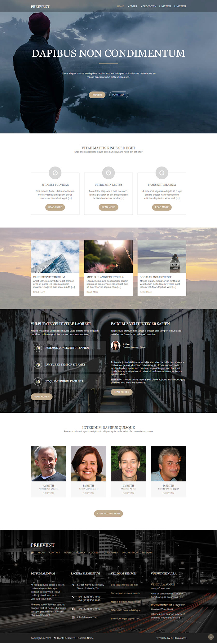 Free Preevent Website Template - Free Website Templates, HTML5 & CSS