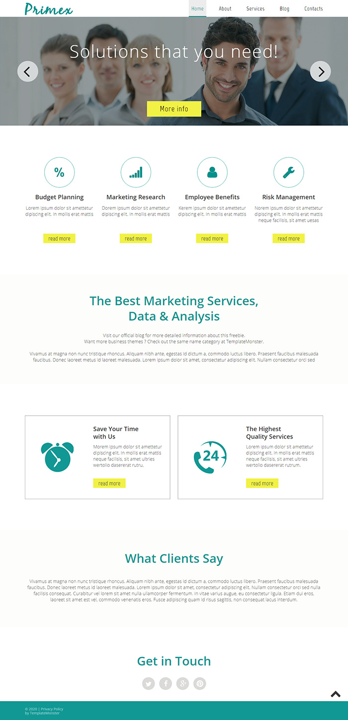 Free Primex Website Template