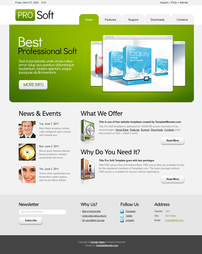 Free PRO Soft Website Template