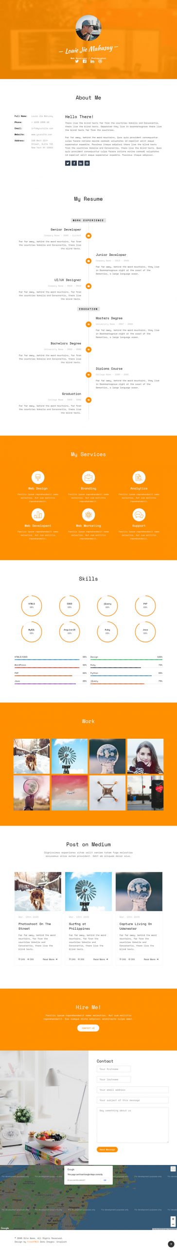 Free Profile Website Template