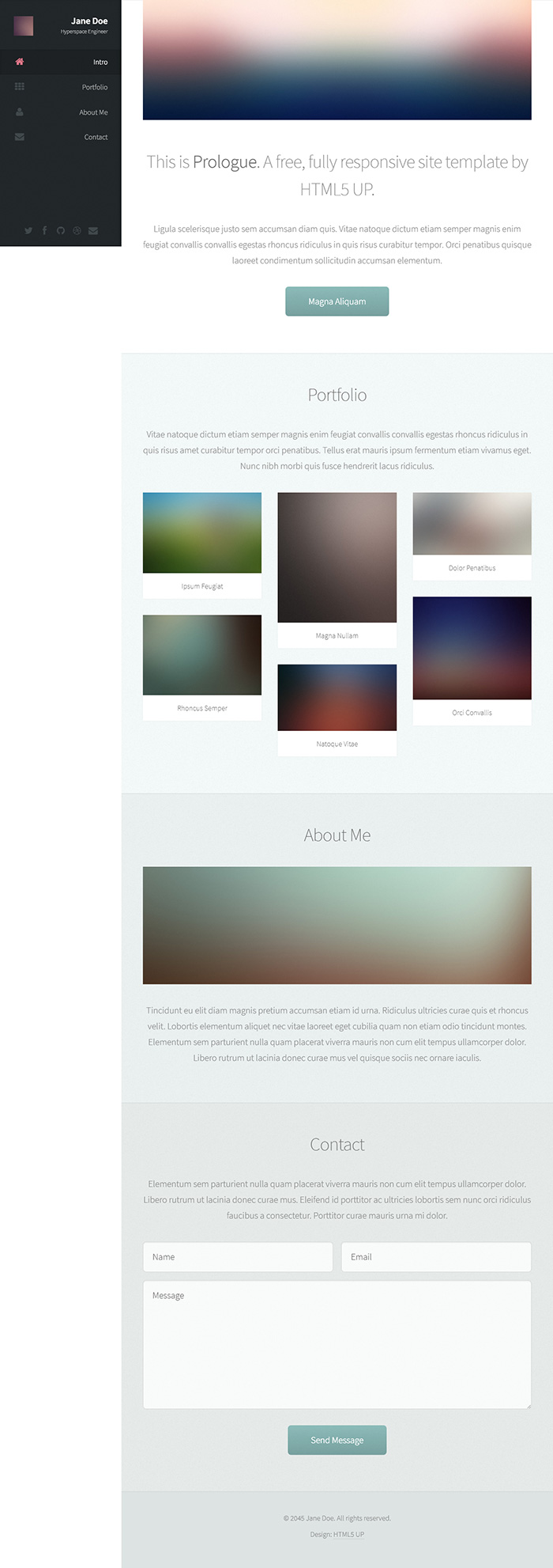 Free Prologue Website Template