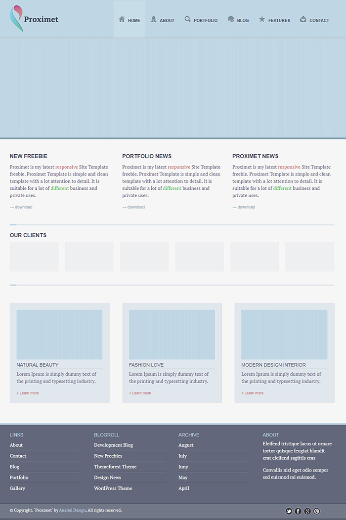 Free Proximet Website Template