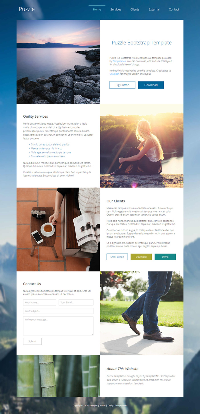 Free Puzzle Website Template - Free Website Templates, HTML5 & CSS