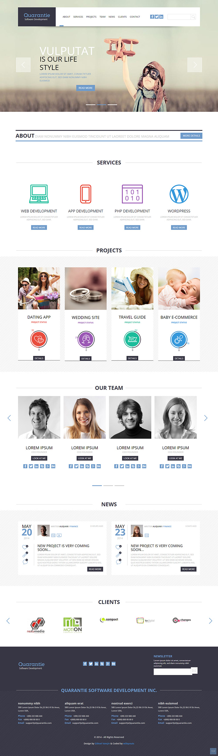 Free Quarantie Website Template