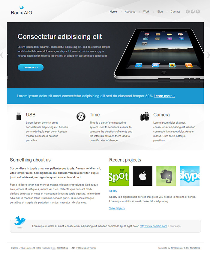 Free Radix AIO Website Template