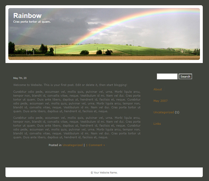 Free Rainbow Website Template