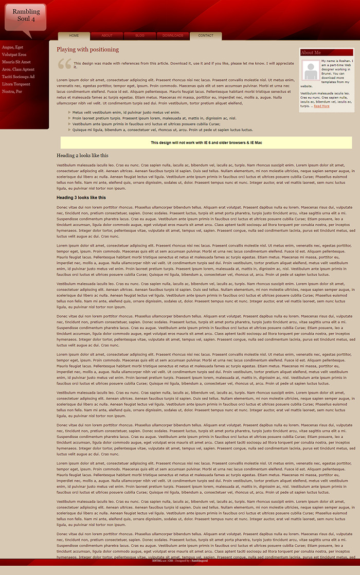 Free Rambling Soul 4 Website Template