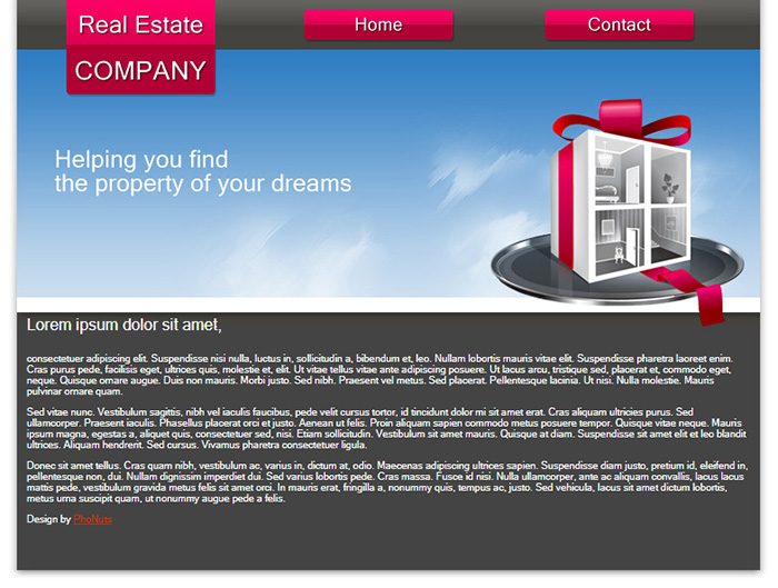 Free Real Estate Company Website Template