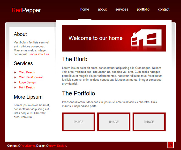 Free RedPepper Website Template