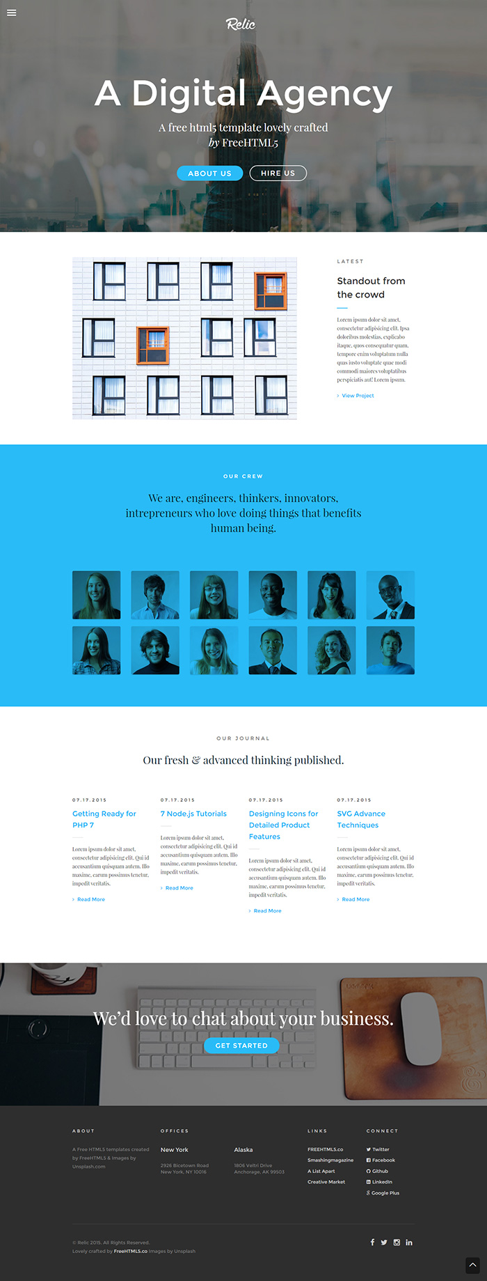 Free Relic Website Template