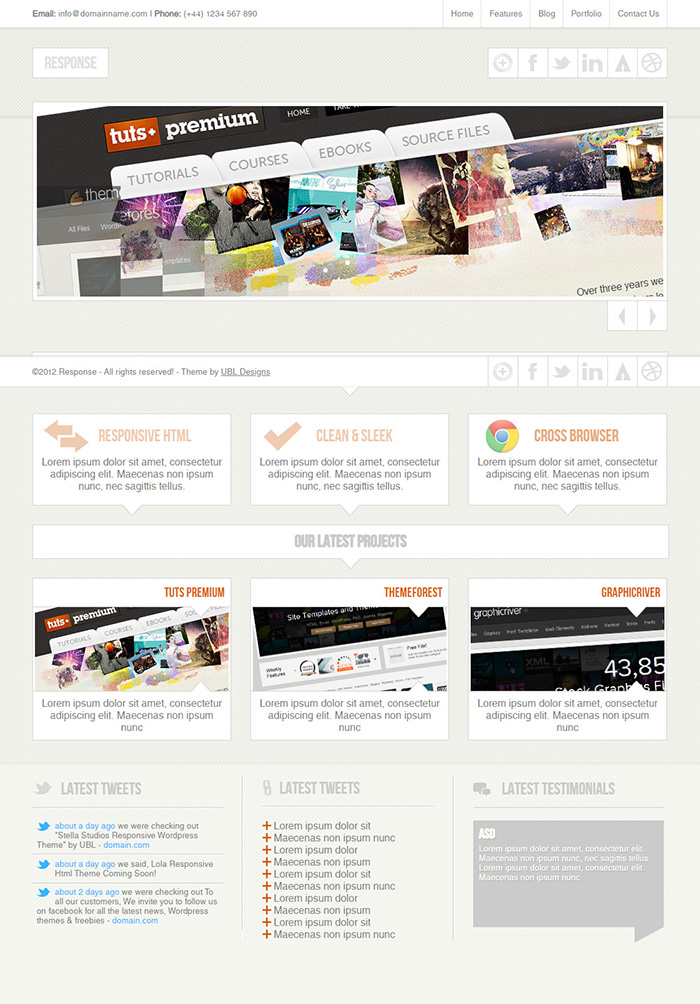 Free Response Website Template