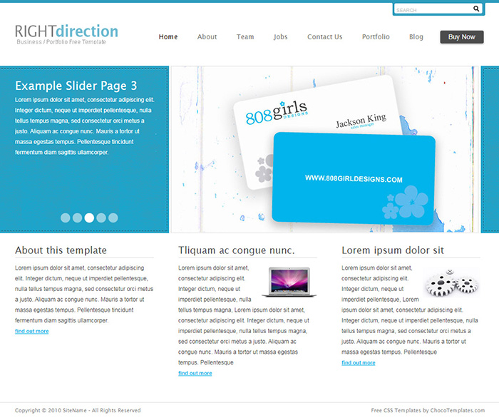 Free RightDirection Website Template