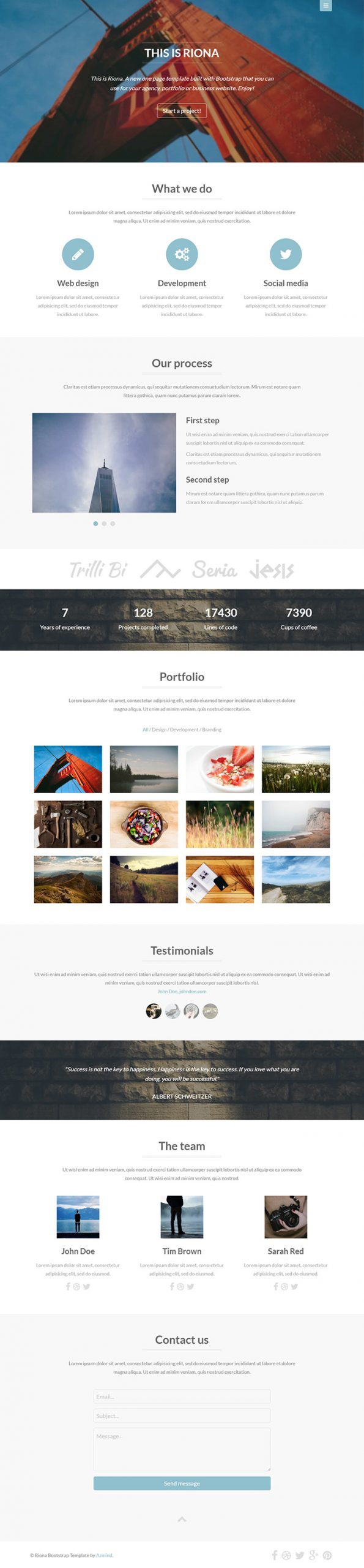 Free Riona Website Template