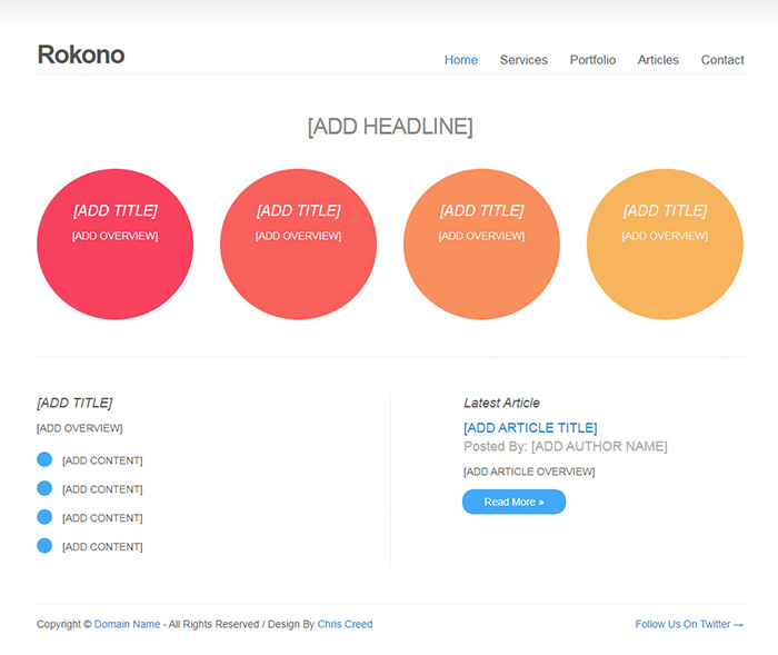 Free Rokono Website Template