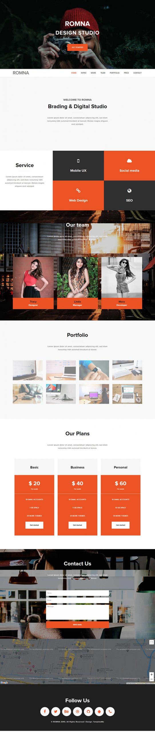 Free Romna Website Template