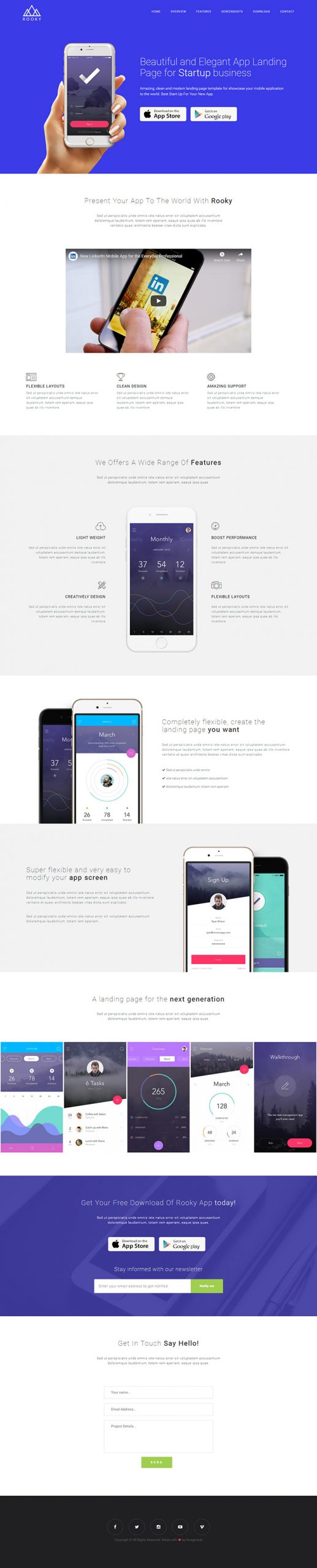 Free Rooky Website Template