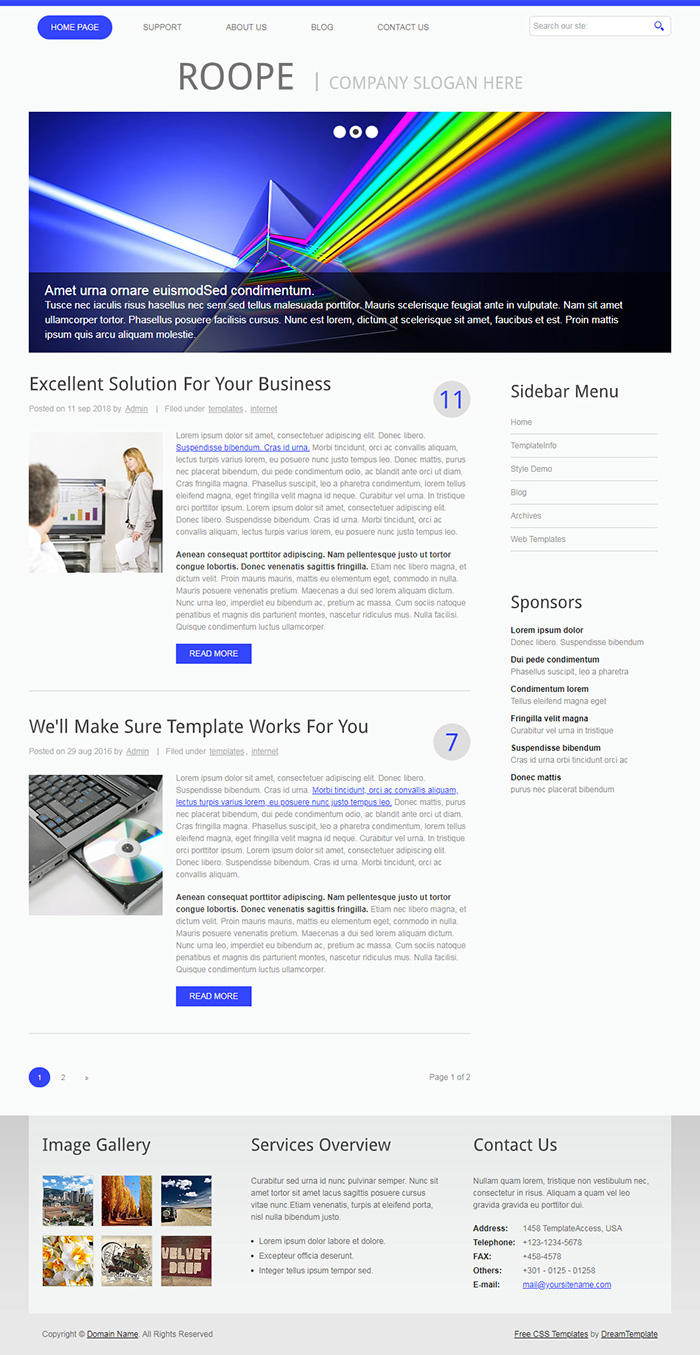 Free Roope Website Template