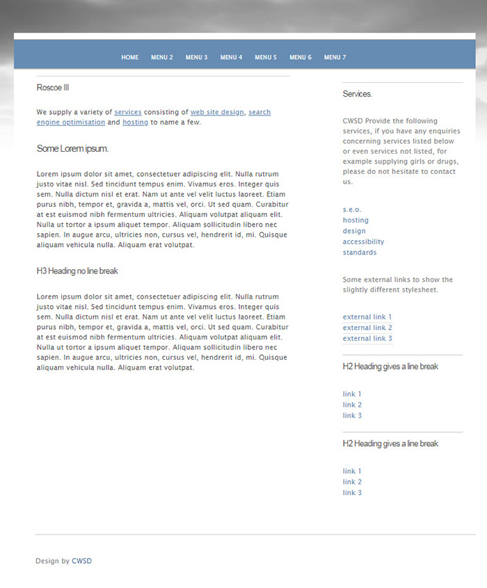 Free Roscoe III Website Template