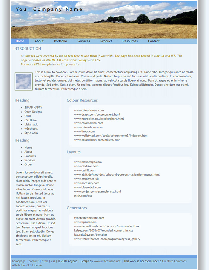 Free Rounded Website Template