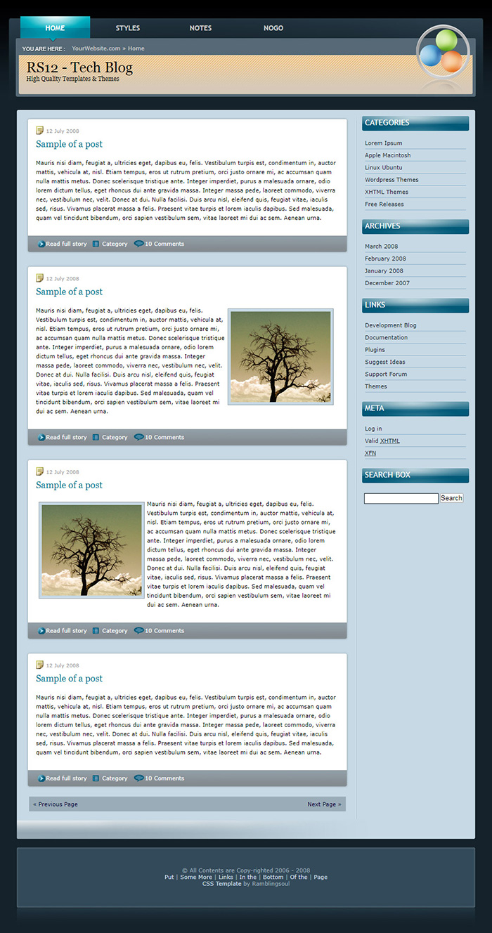 Free RS12 Website Template