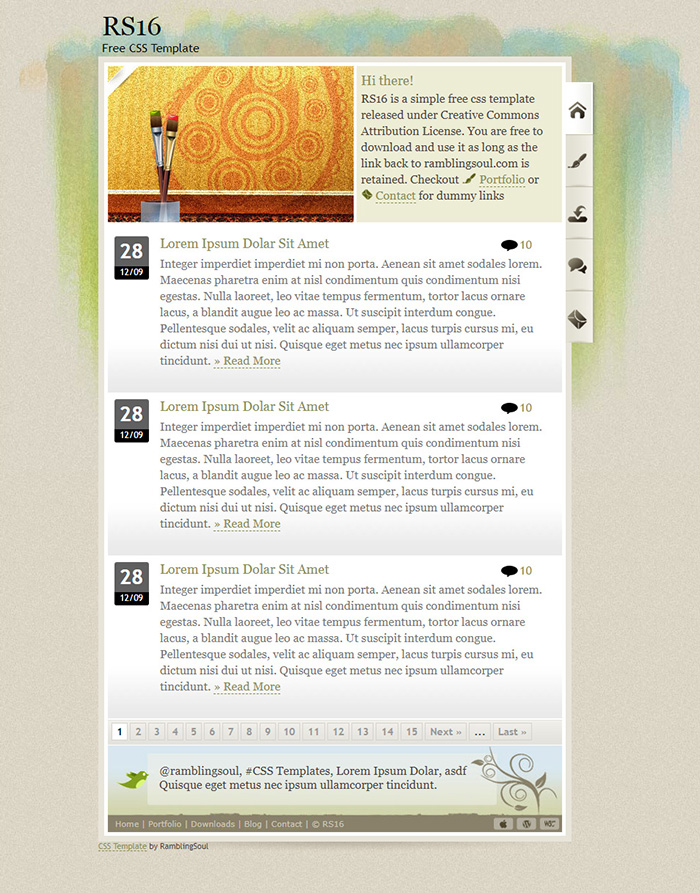 Free RS16 Website Template