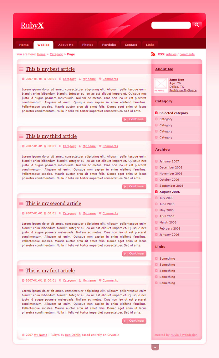 Free RubyX Website Template