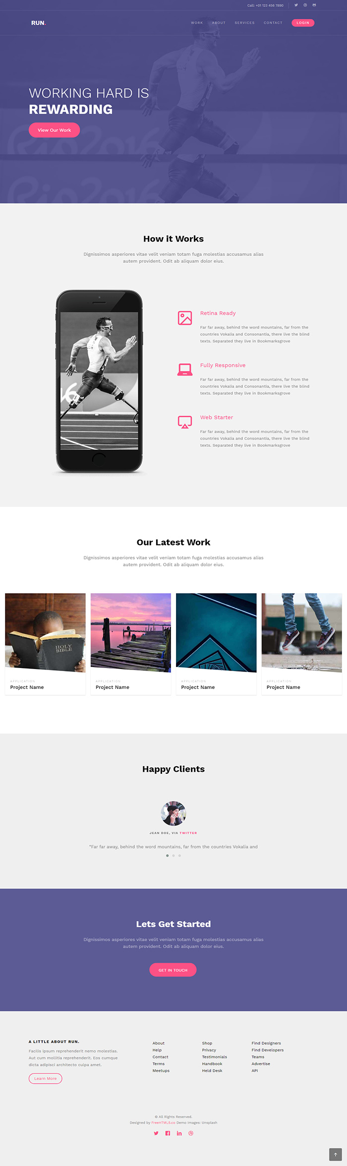 Free Run Website Template