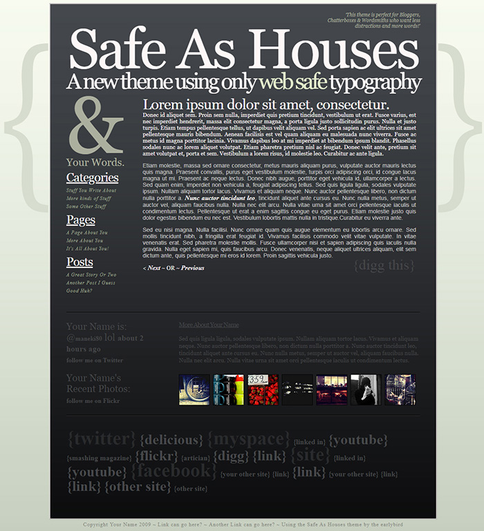Free Safe As Houses Website Template