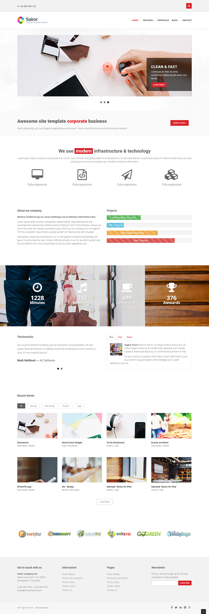 Free Sailor Website Template