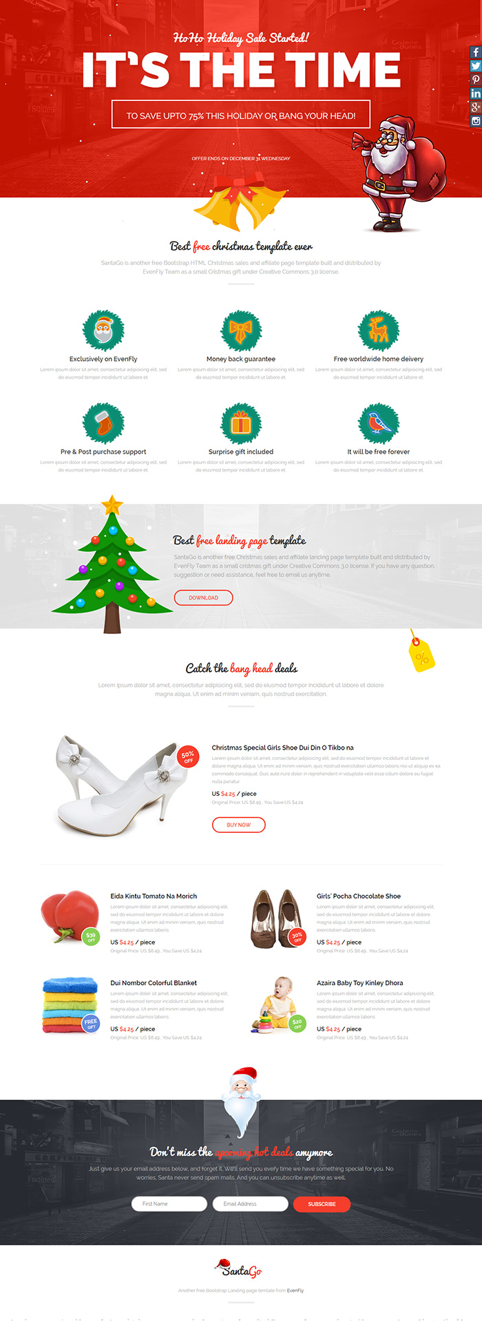 Free SantaGo Website Template