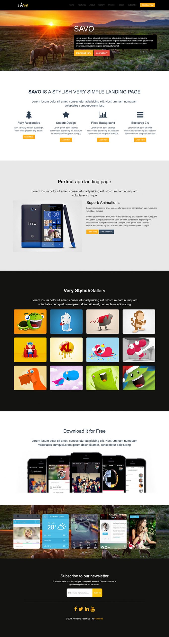Free SAVO Website Template