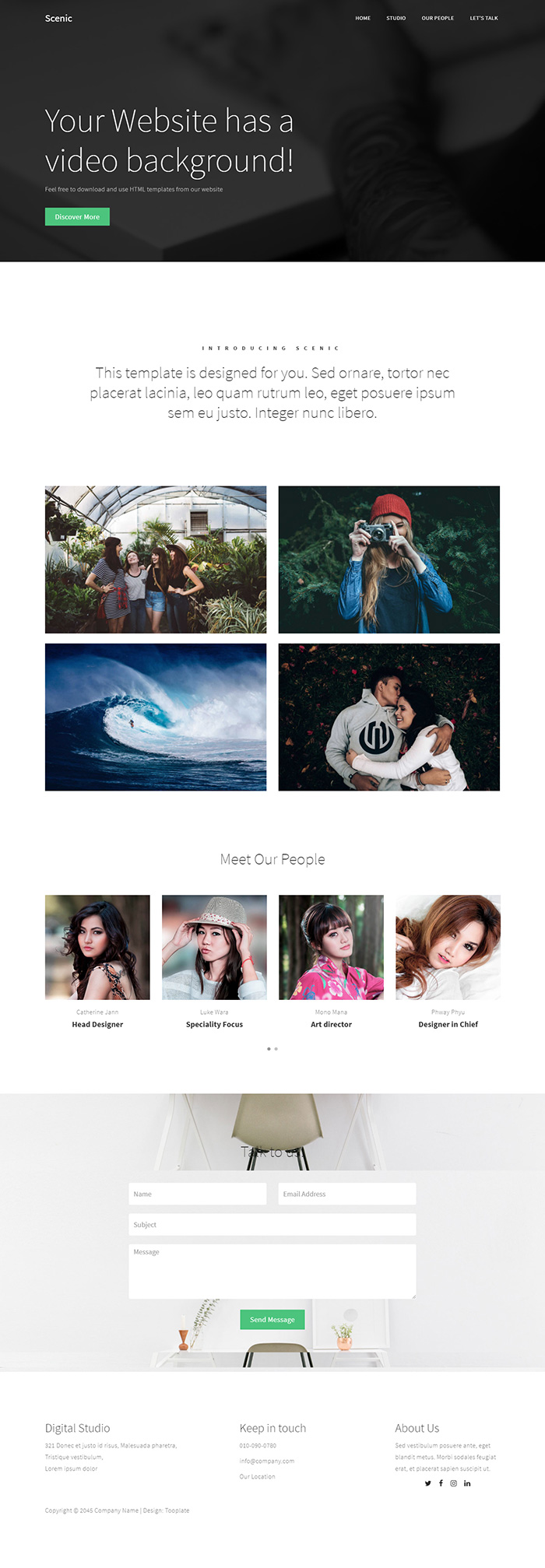 Free Scenic Website Template