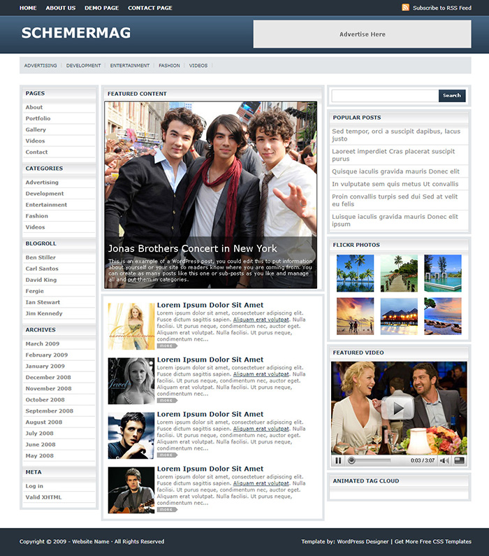Free SchemerMag Website Template