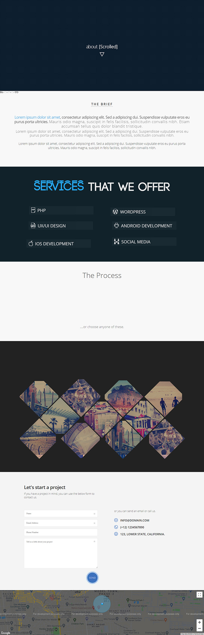 Free Scrolled Website Template