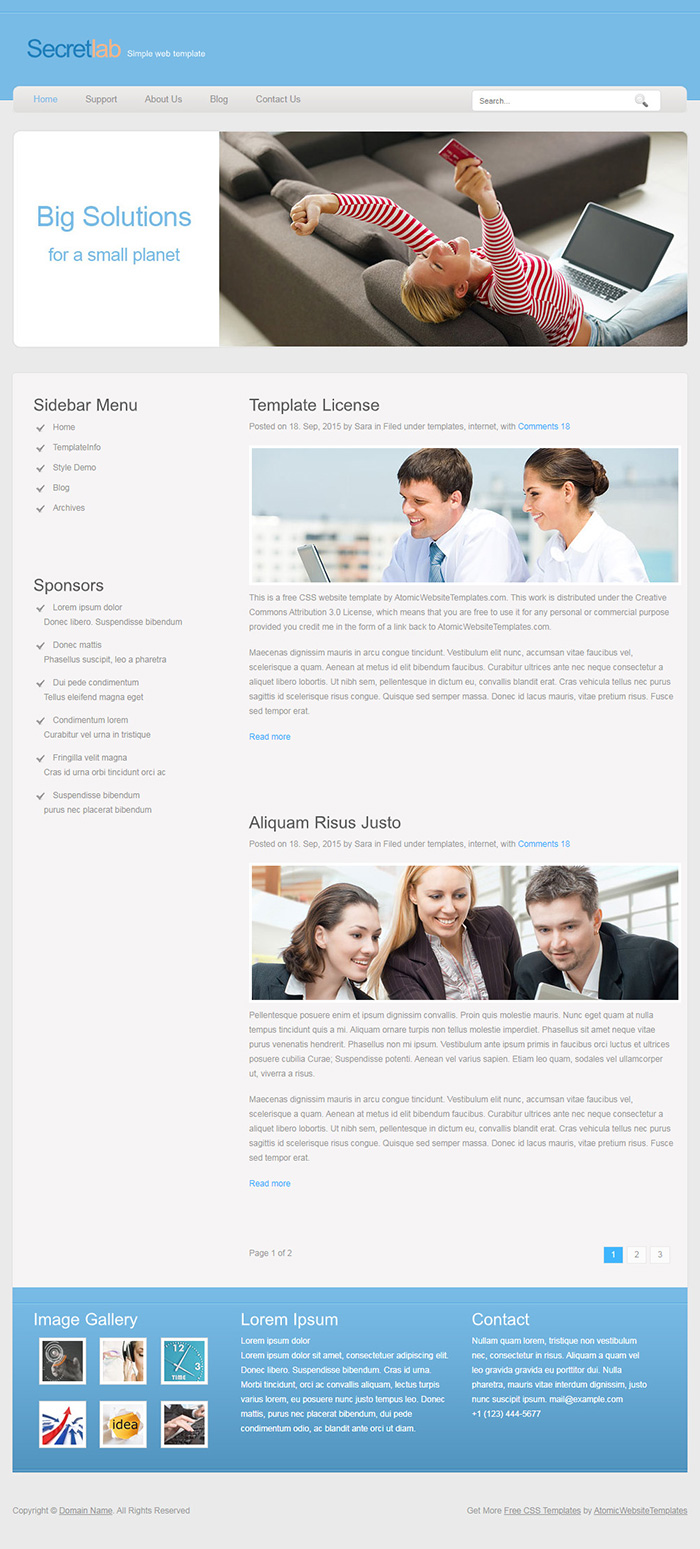 Free Secretlab Website Template