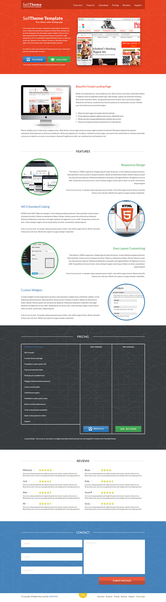 Free SellTheme Website Template