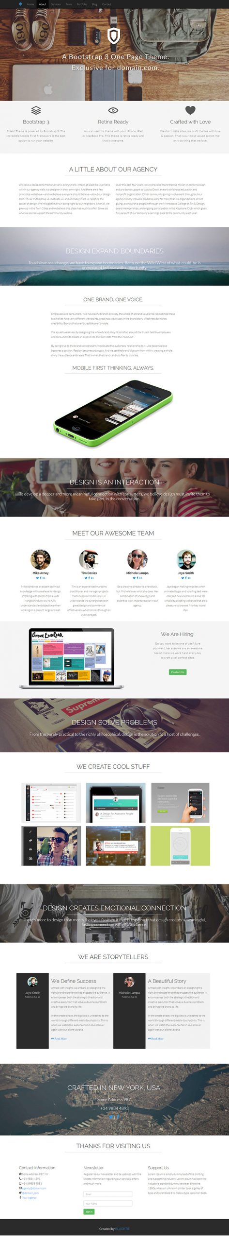 Free Shield Website Template