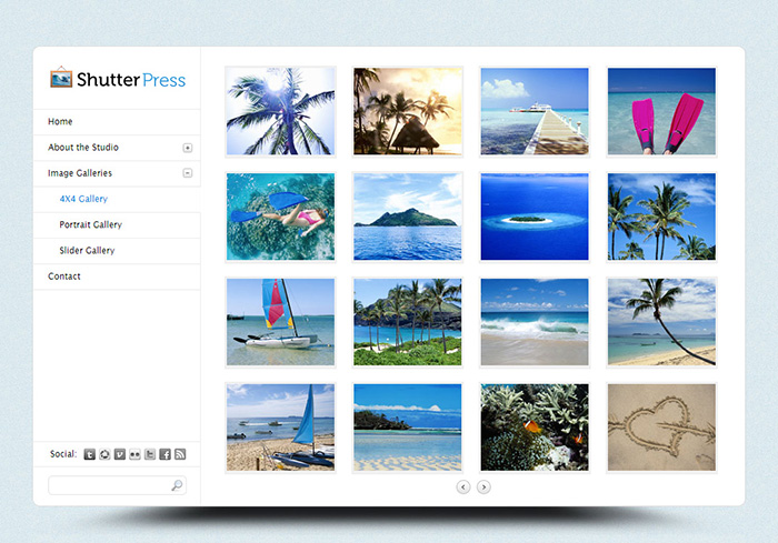 Free ShutterPress Website Template