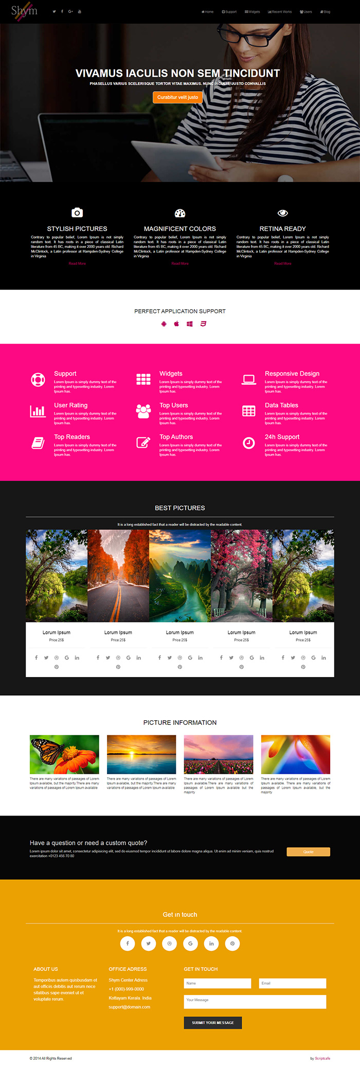 Free Shym Website Template