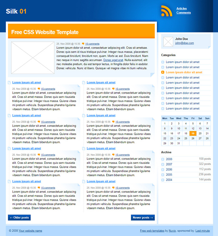 Free Silk 01 Website Template