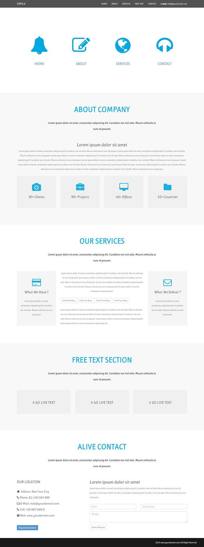 Free Simpla Website Template