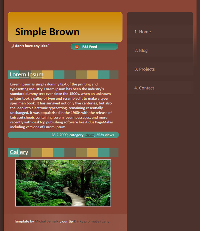 Free Simple Brown Website Template