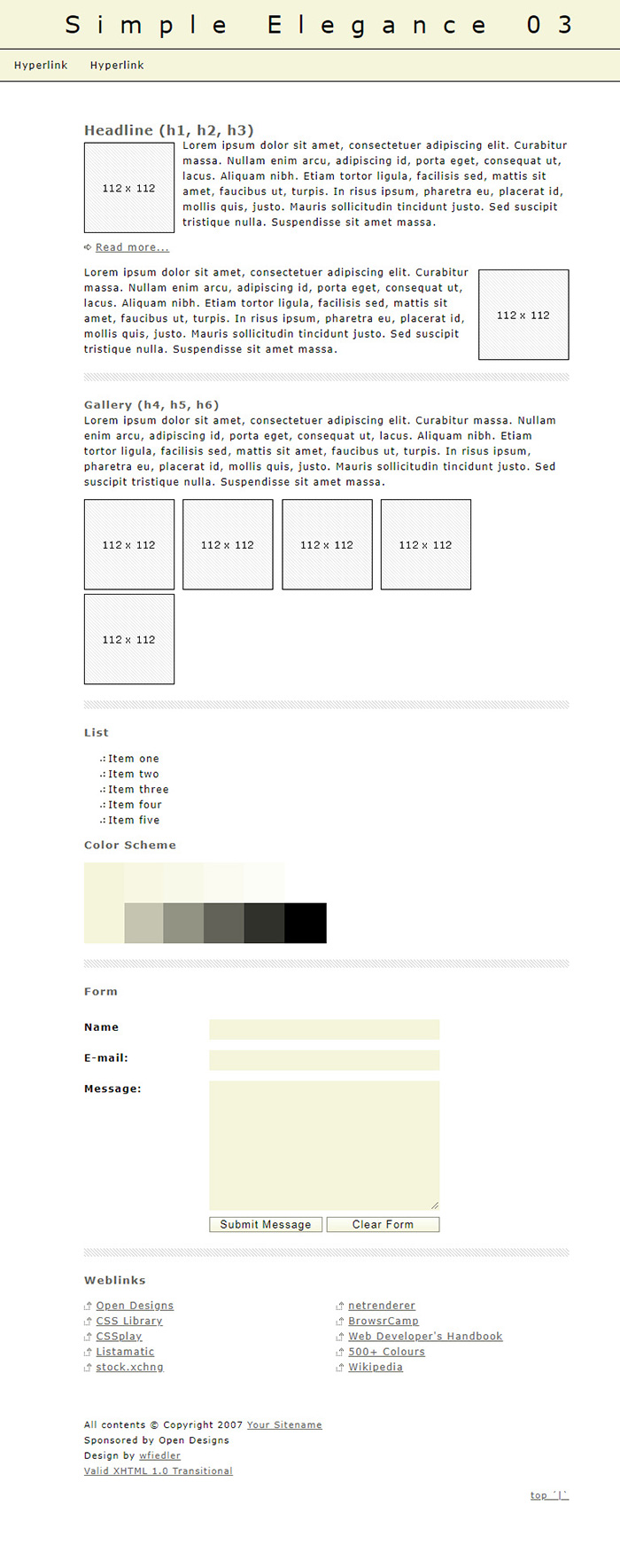 Free Simple Elegance 03 Website Template