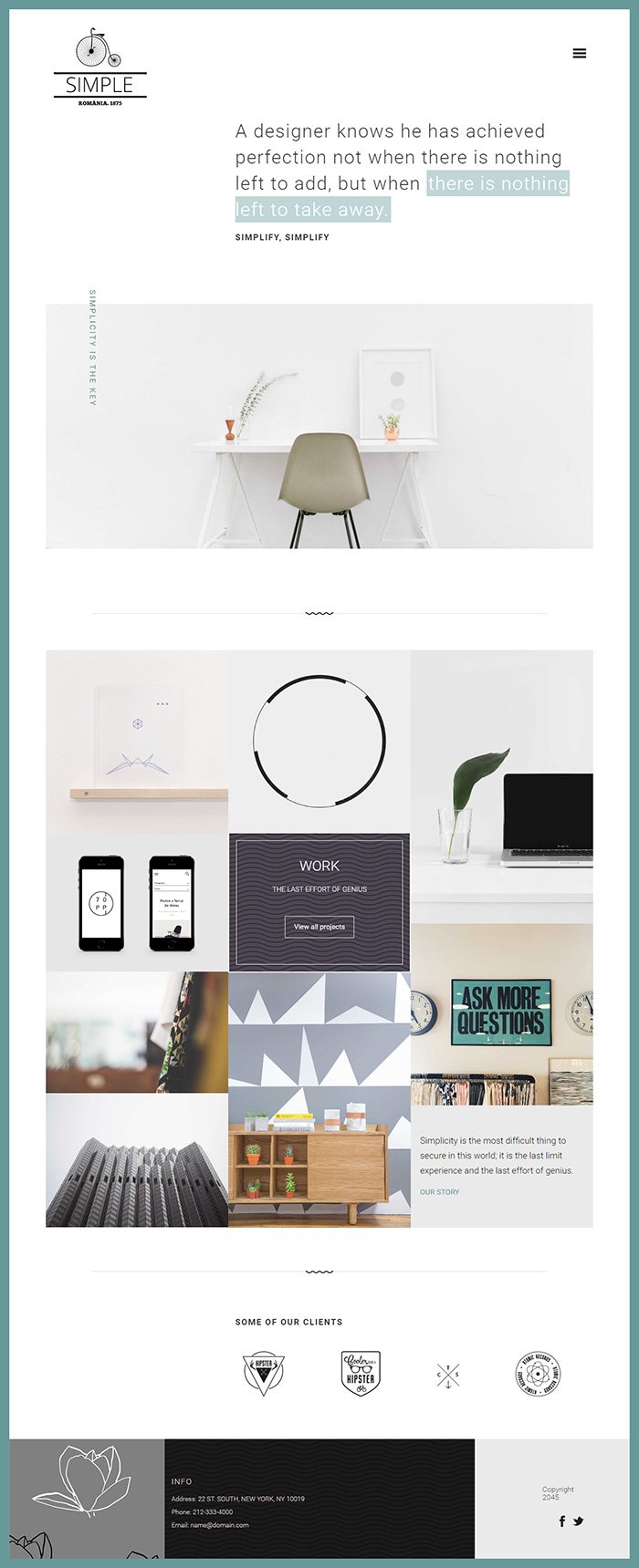 Free Simple Studio Website Template