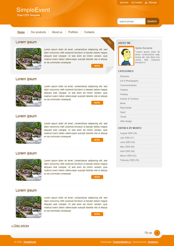 Free SimpleEvent Website Template